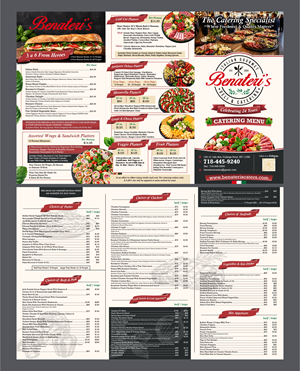 Menü-Design von erikdesign für benateri's Itslisn gourmet deli & catering  | Design: #37661370