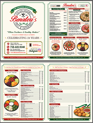 Menü-Design von martinsmith für benateri's Itslisn gourmet deli & catering  | Design: #37665385