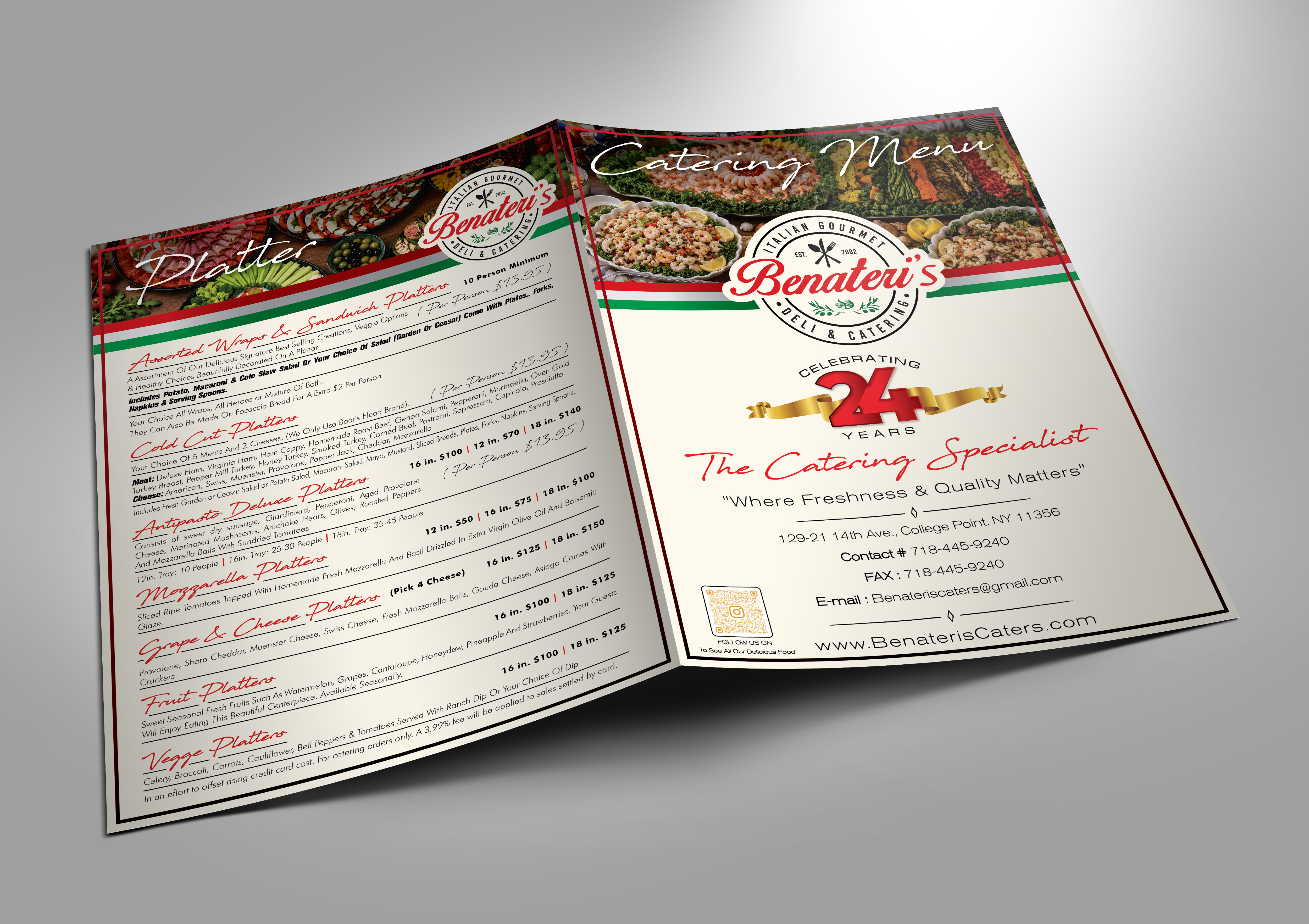 Menu Design by HT Graphic for benateri's Itslisn gourmet deli & catering  | Design #37645775