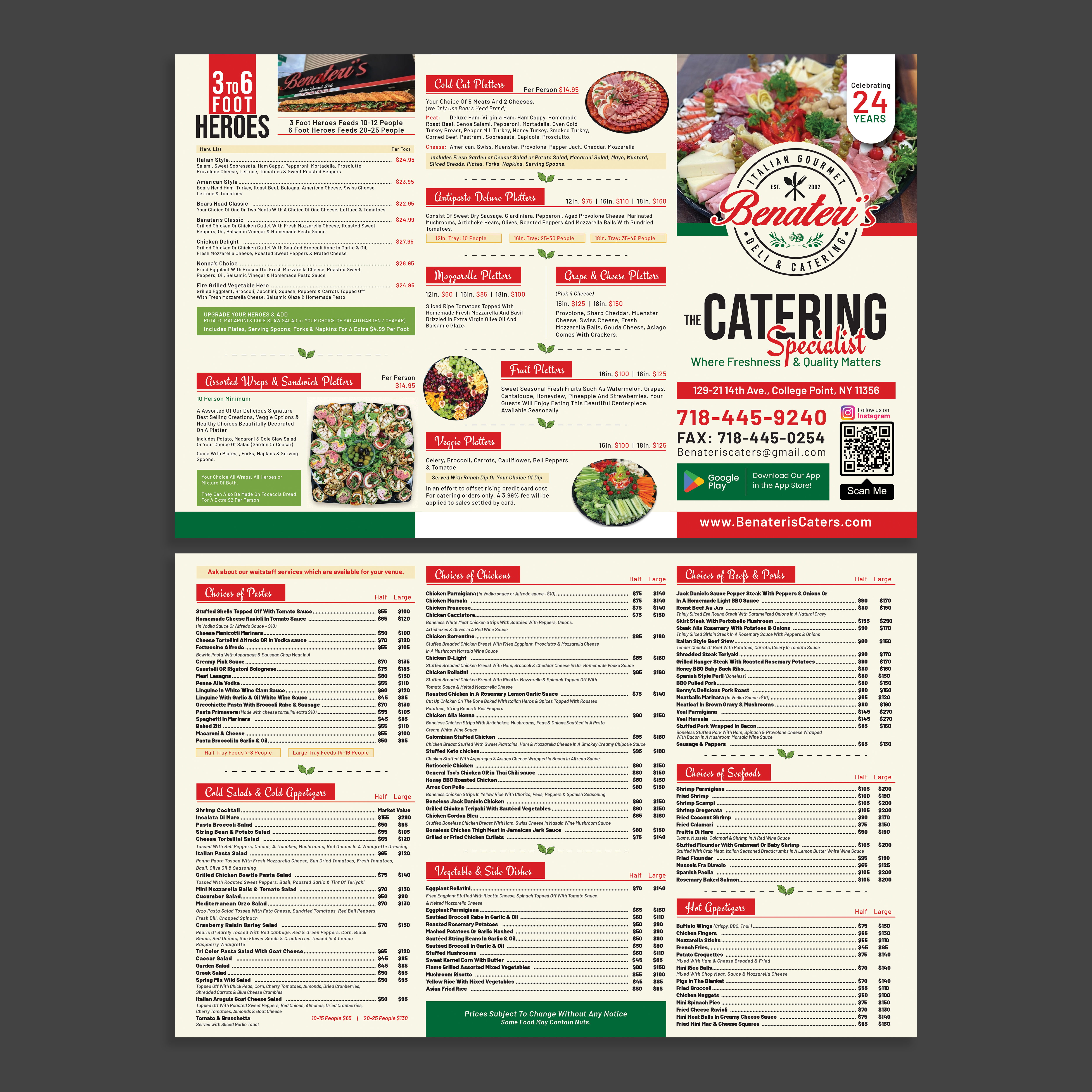 Menu Design by Attractive D-Signs for benateri's Itslisn gourmet deli & catering  | Design #37642491