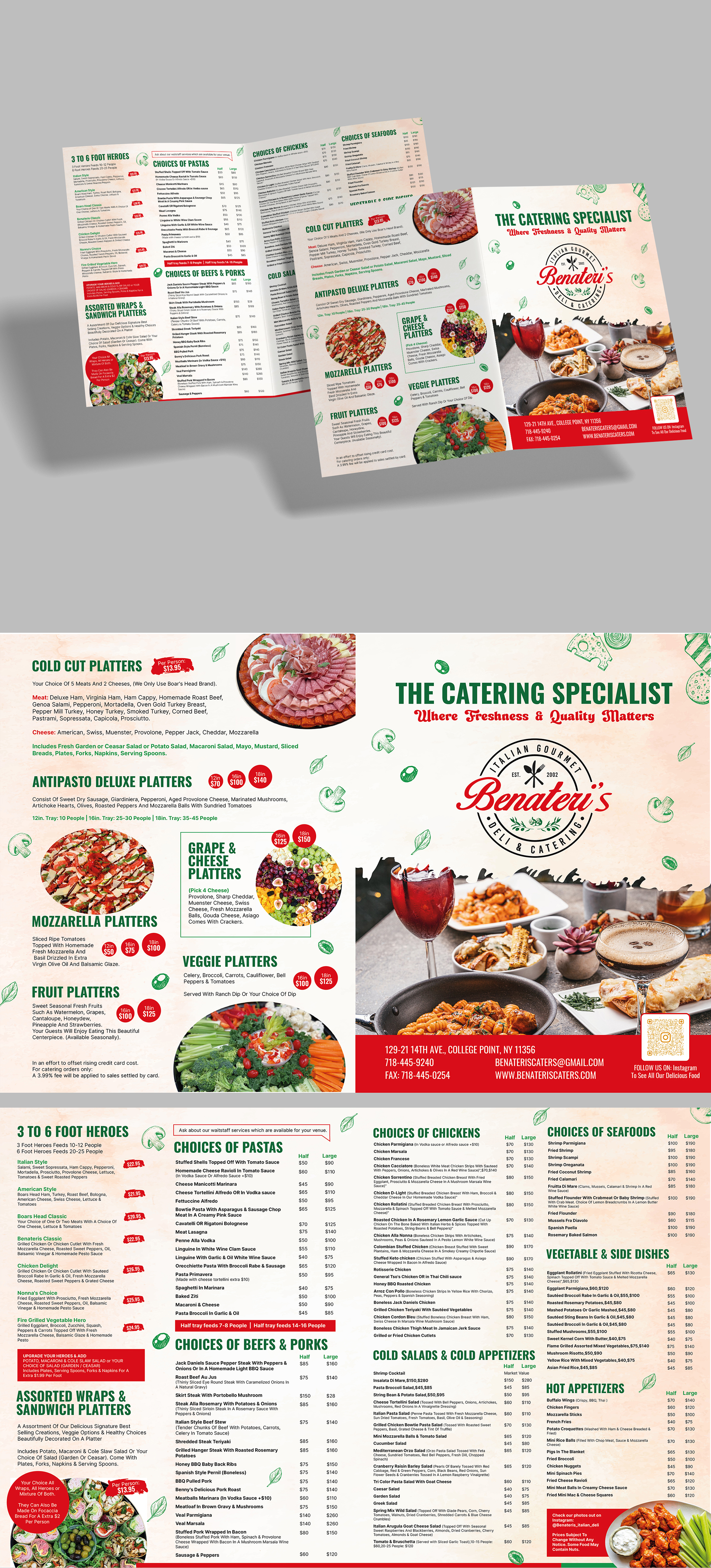 Menu Design by Achiver for benateri's Itslisn gourmet deli & catering  | Design #37647224