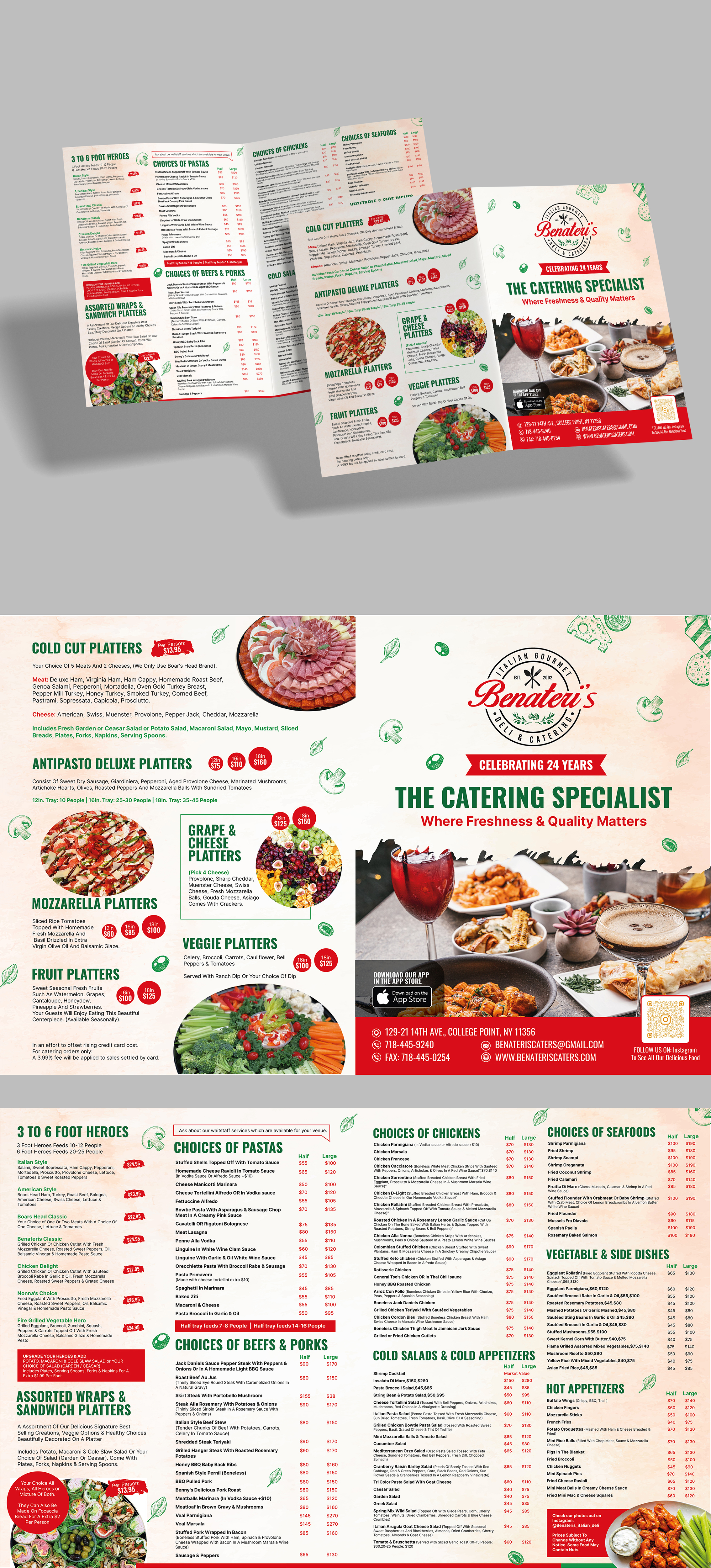 Menu Design by Achiver for benateri's Itslisn gourmet deli & catering  | Design #37648218