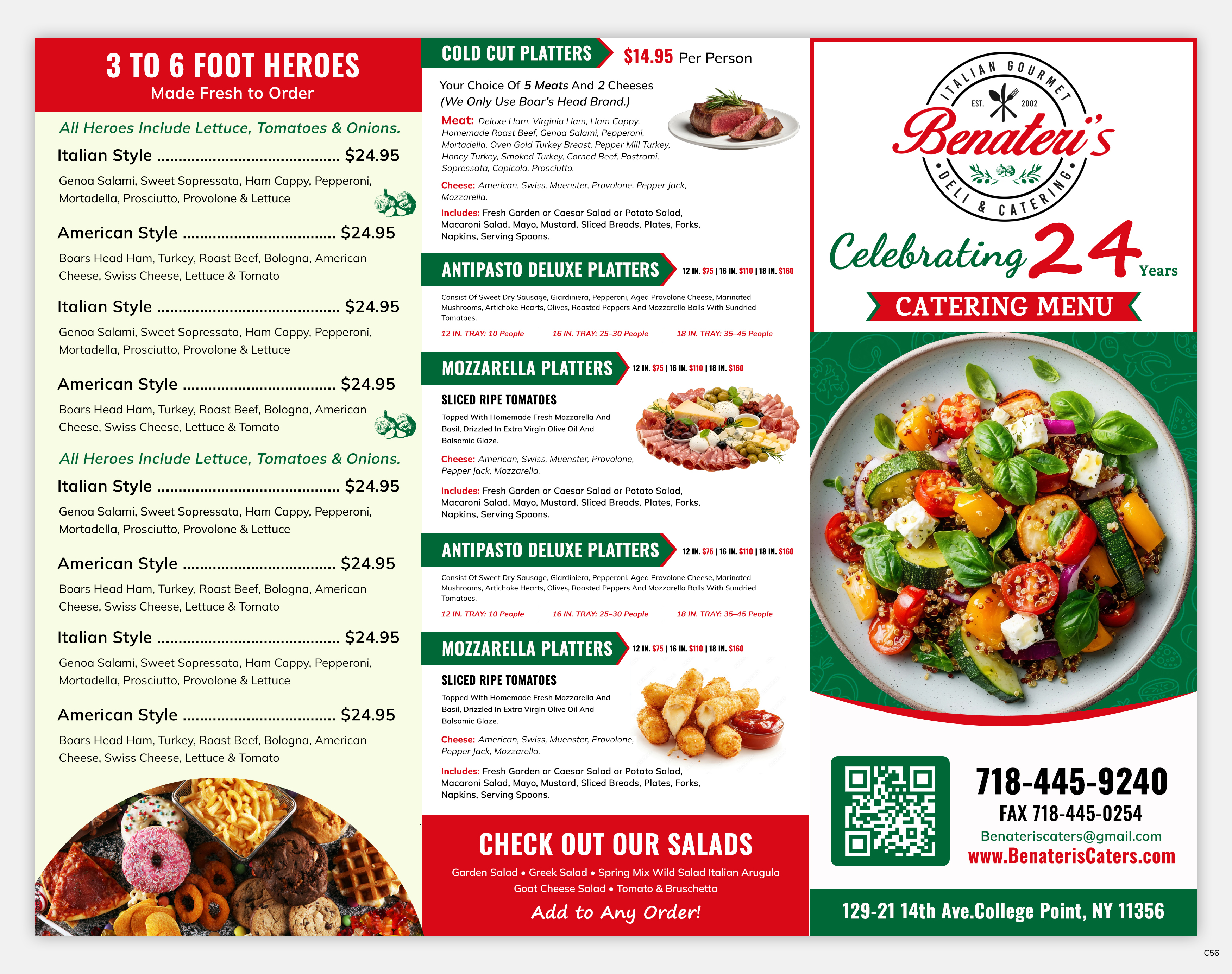 Menu Design by pb for benateri's Itslisn gourmet deli & catering  | Design #37637124
