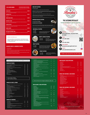 Menü-Design von pb für benateri's Itslisn gourmet deli & catering  | Design: #37637125