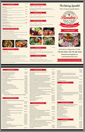 Menü-Design von pb für benateri's Itslisn gourmet deli & catering  | Design: #37637126