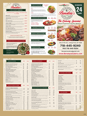 Menü-Design von pb für benateri's Itslisn gourmet deli & catering  | Design: #37640688
