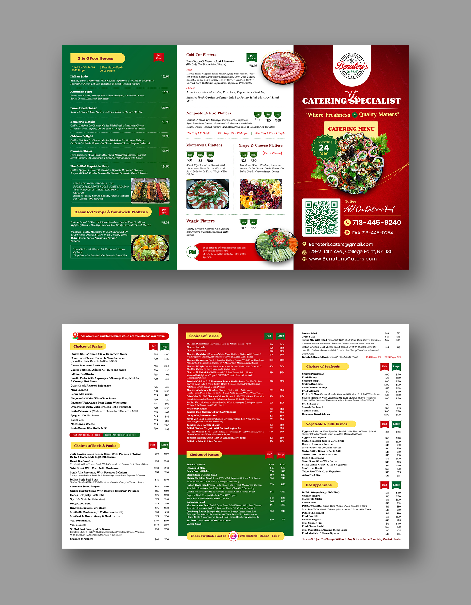Menu Design by debdesign for benateri's Itslisn gourmet deli & catering  | Design #37633427
