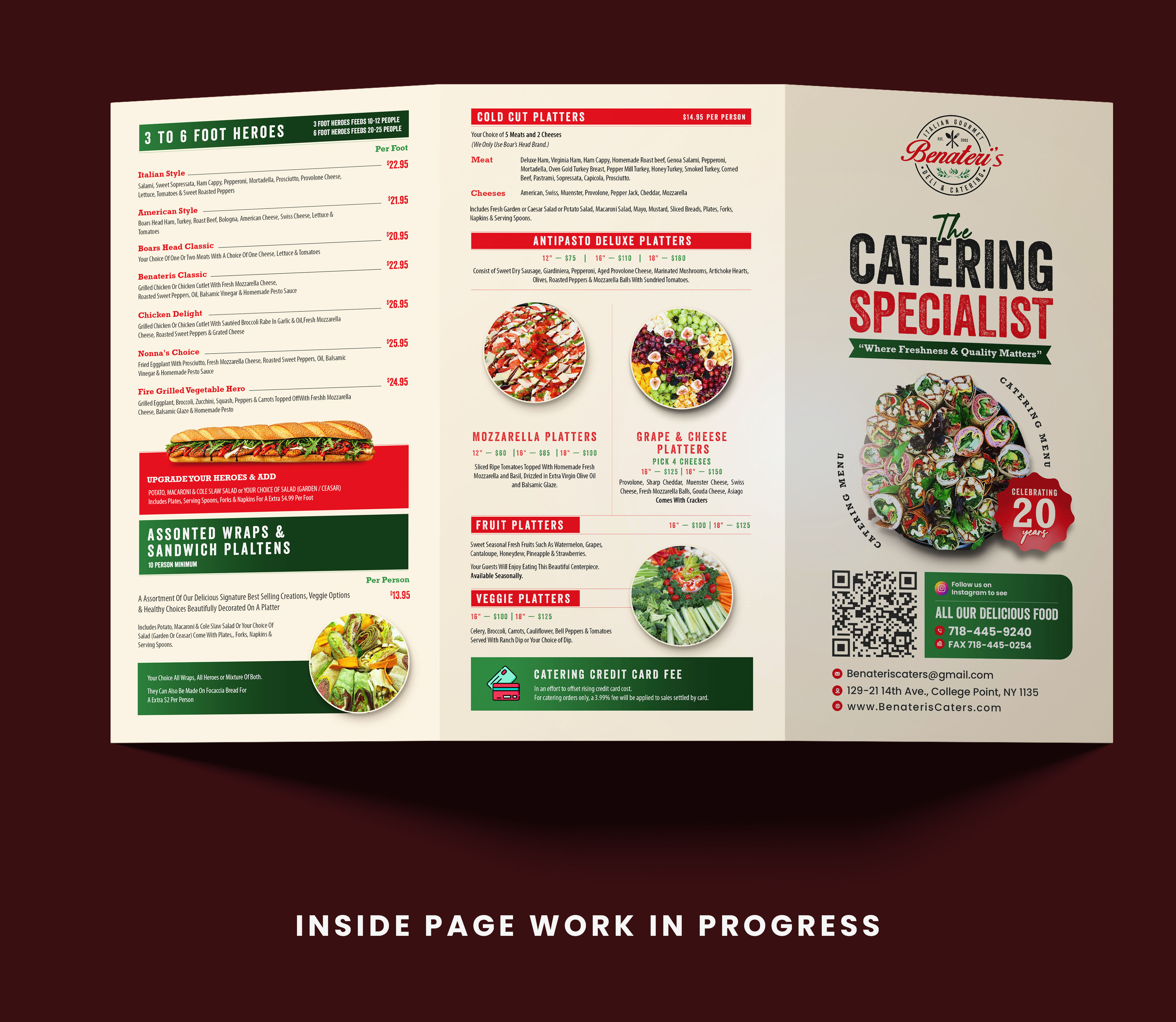 Menu Design by debdesign for benateri's Itslisn gourmet deli & catering  | Design #37636463