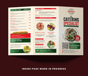 Menü-Design von debdesign für benateri's Itslisn gourmet deli & catering  | Design: #37636463