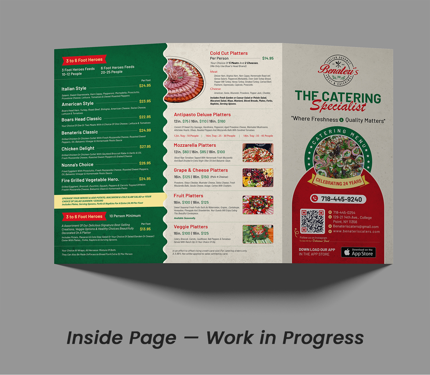 Menu Design by debdesign for benateri's Itslisn gourmet deli & catering  | Design #37636482