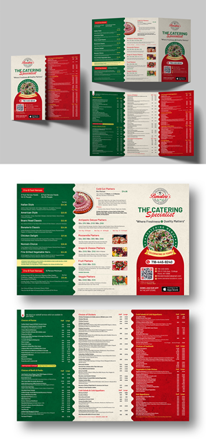 Menü-Design von debdesign für benateri's Itslisn gourmet deli & catering  | Design: #37638554