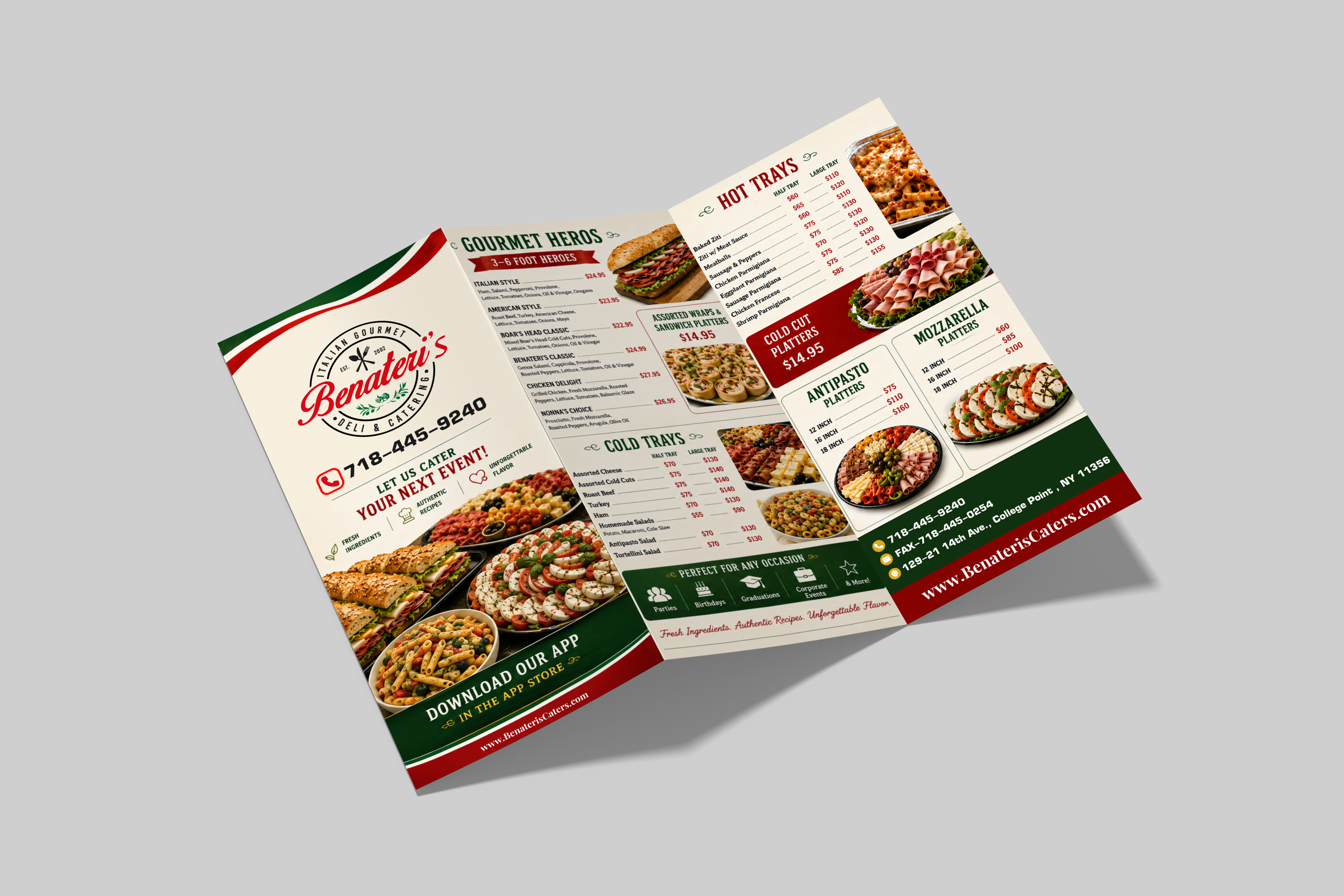 Menu Design by Deziners Zone for benateri's Itslisn gourmet deli & catering  | Design #37636310