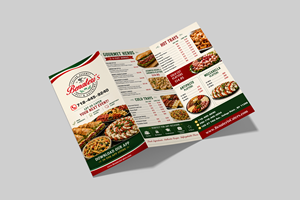 Menü-Design von Deziners Zone für benateri's Itslisn gourmet deli & catering  | Design: #37636310