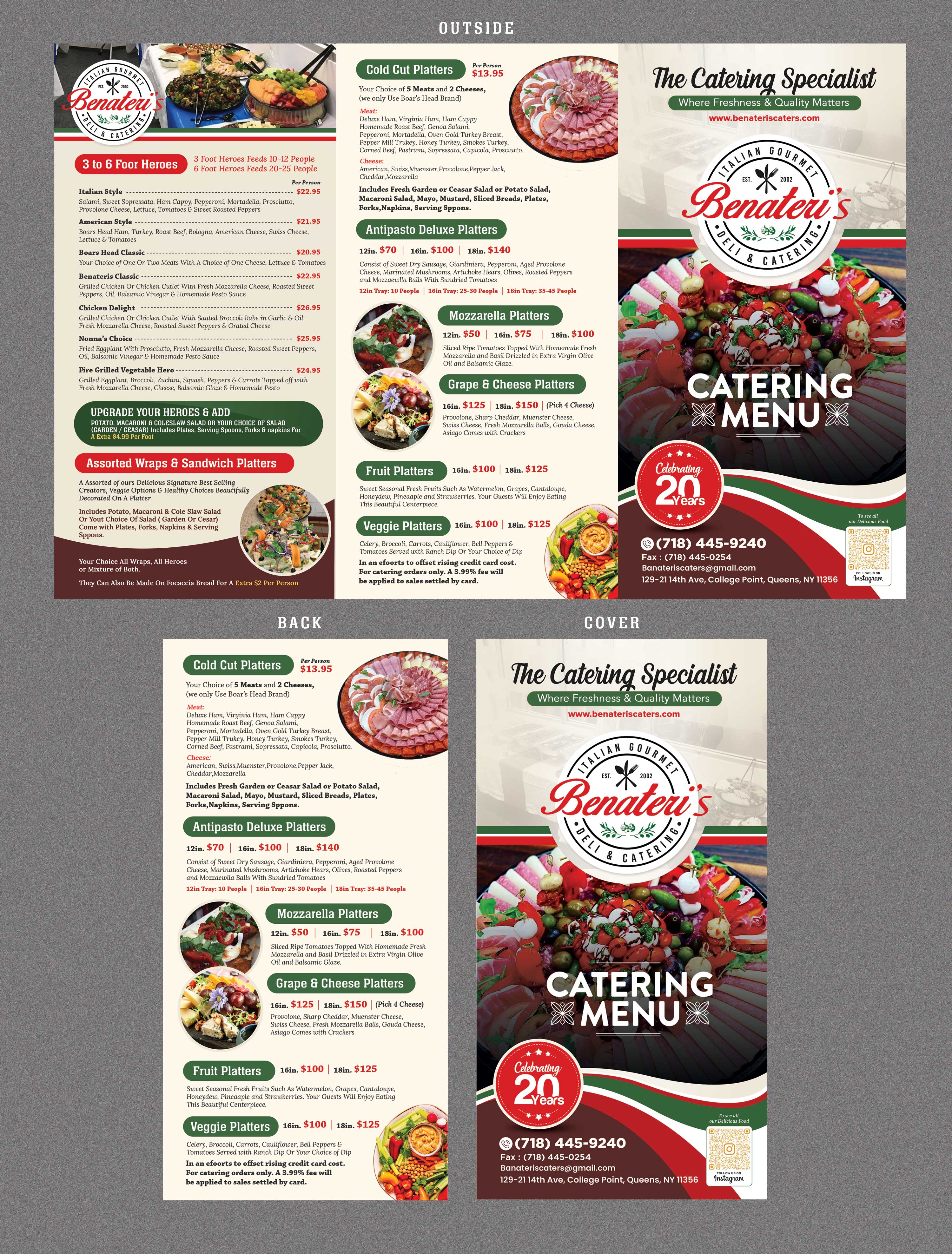 Menü-Design von Stan$oul für benateri's Itslisn gourmet deli & catering  | Design #37632537
