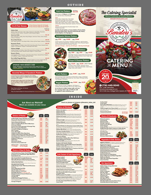 Menü-Design von Stan$oul für benateri's Itslisn gourmet deli & catering  | Design: #37633354