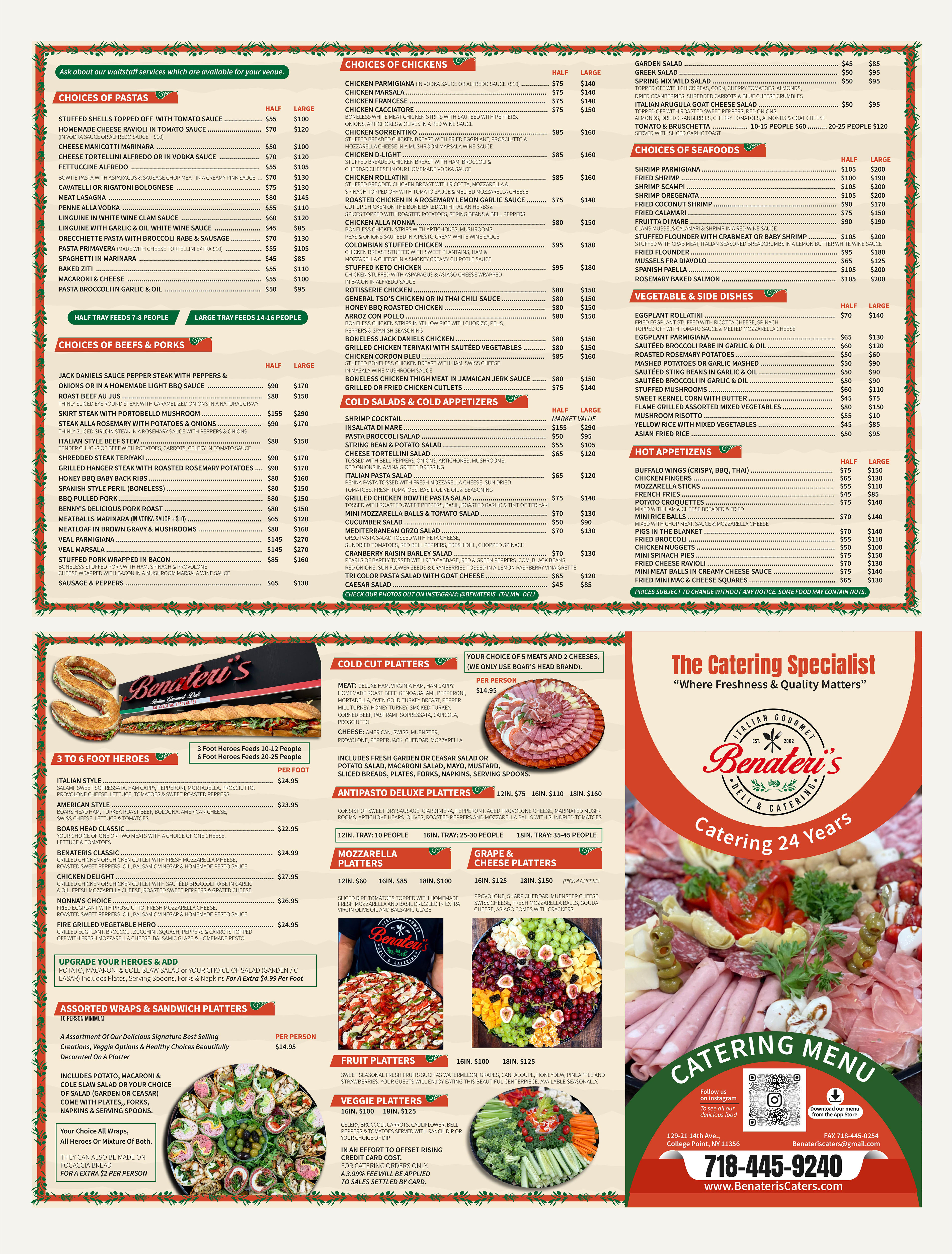 Menü-Design von Fine Graphics House für benateri's Itslisn gourmet deli & catering  | Design #37641836