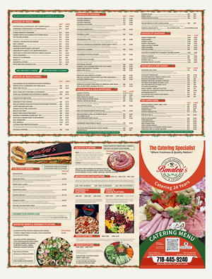 Menü-Design von Fine Graphics House für benateri's Itslisn gourmet deli & catering  | Design #37641836