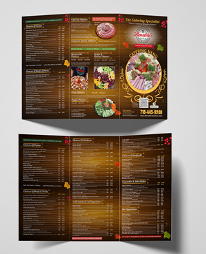 Menü-Design von Fine Graphics House für benateri's Itslisn gourmet deli & catering  | Design: #37644780