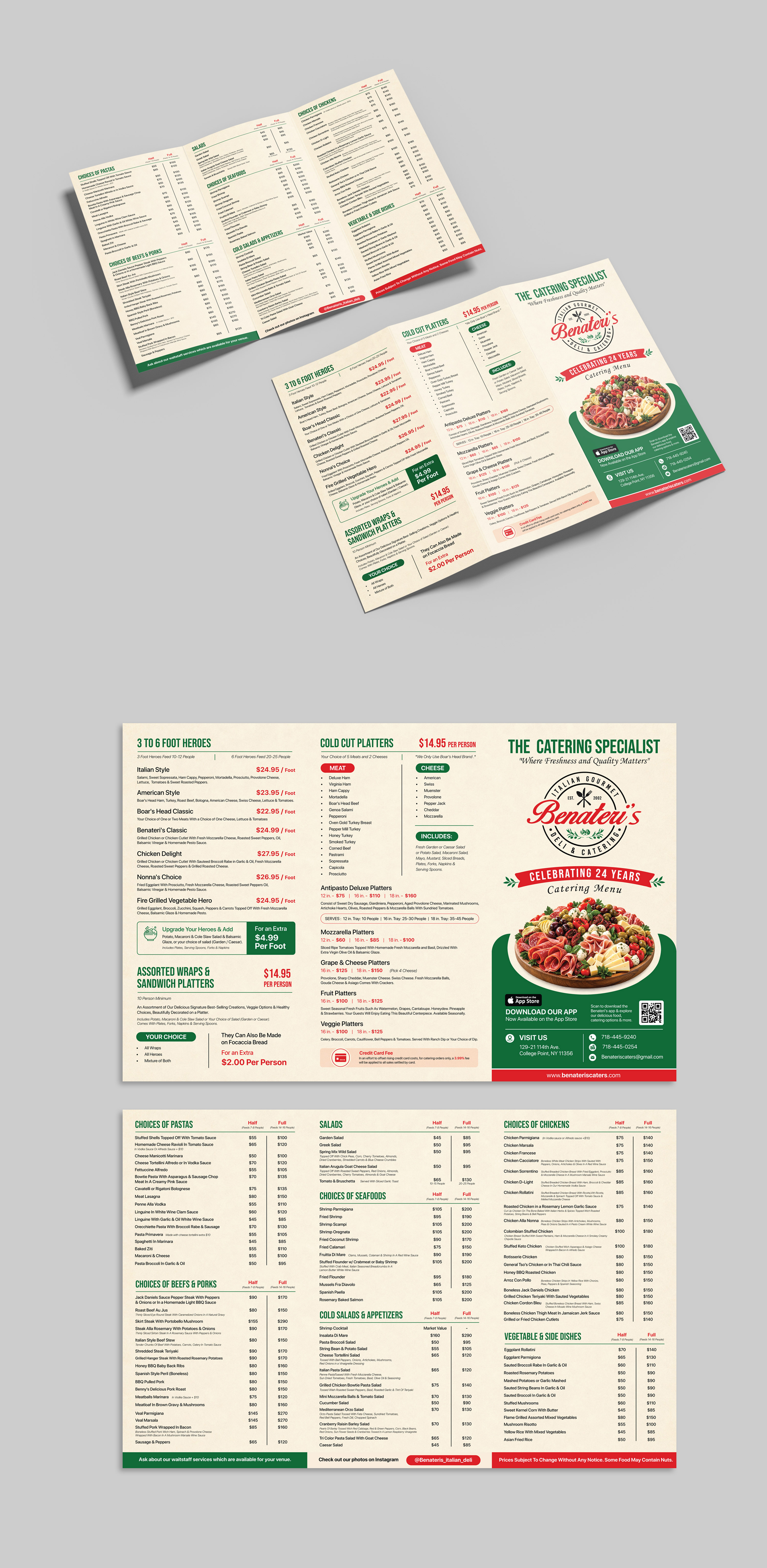 Menu Design by vcreatived for benateri's Itslisn gourmet deli & catering  | Design #37644255