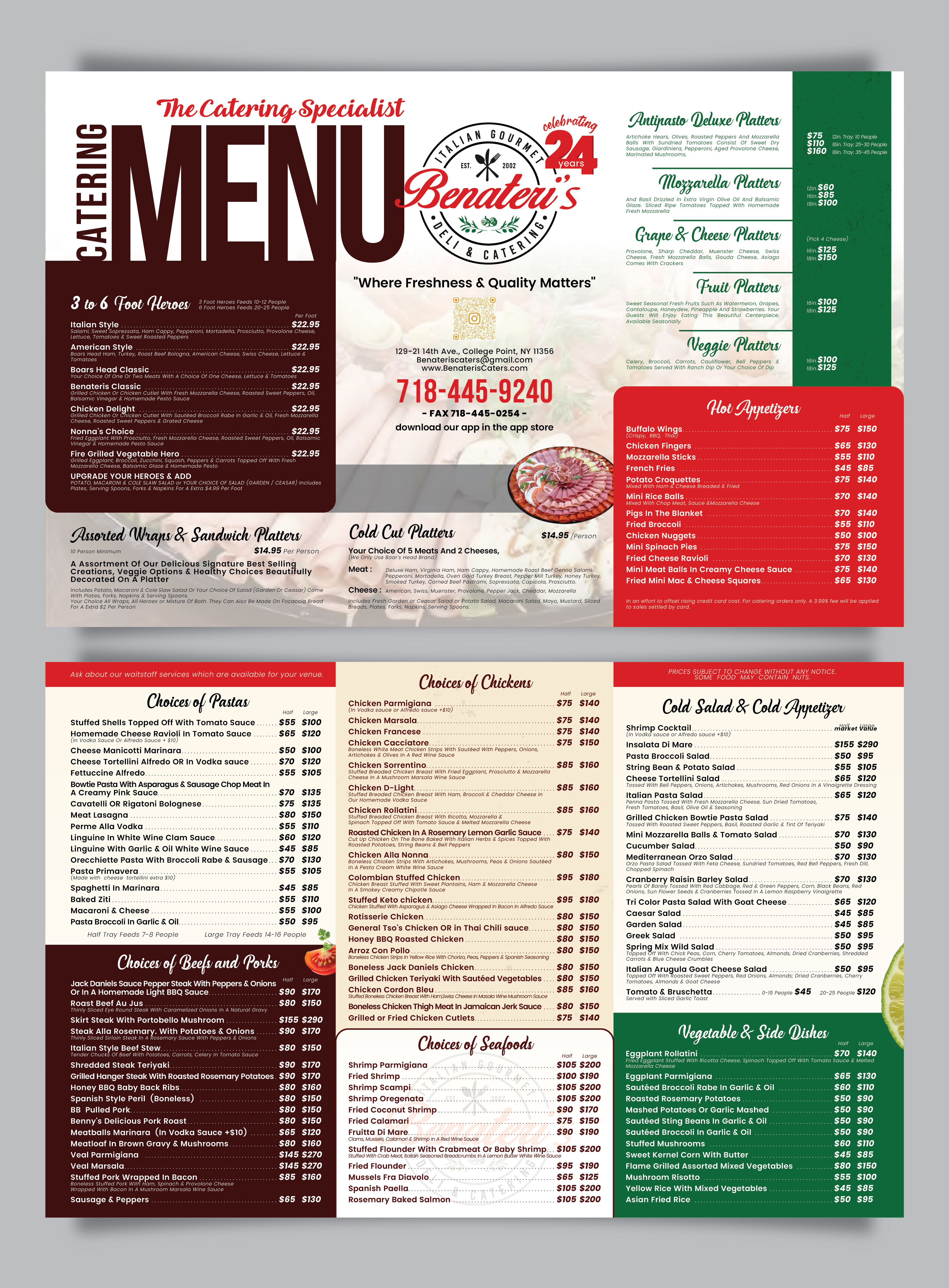Menu Design by taufik_alrahman for benateri's Itslisn gourmet deli & catering  | Design #37632945