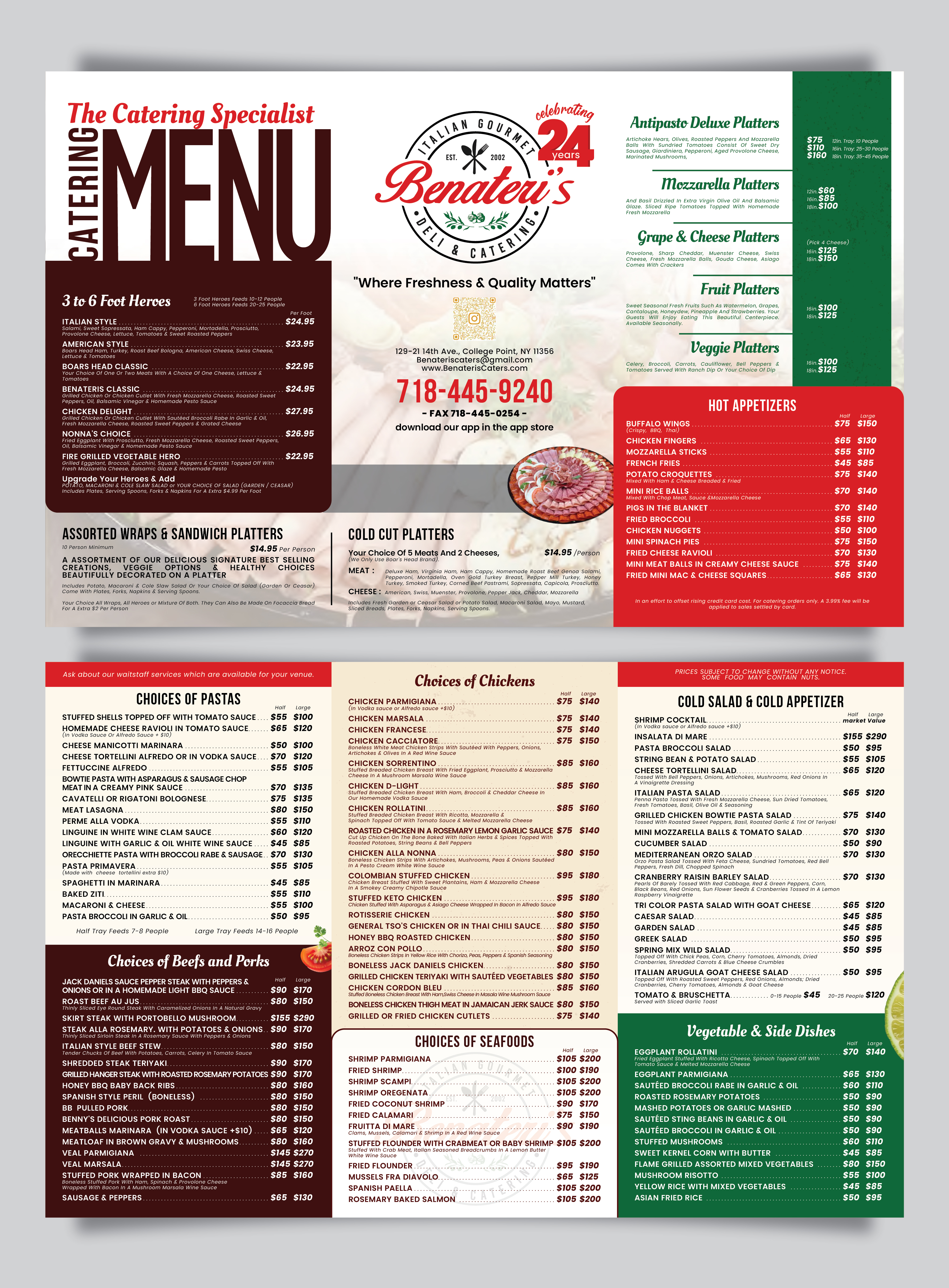 Menu Design by taufik_alrahman for benateri's Itslisn gourmet deli & catering  | Design #37634872