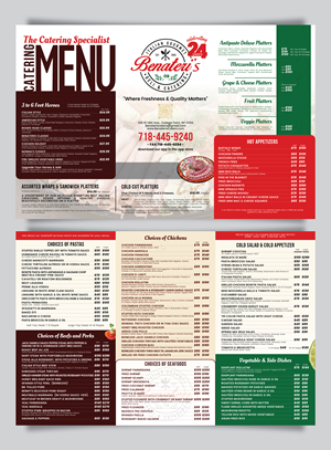 Menü-Design von taufik_alrahman für benateri's Itslisn gourmet deli & catering  | Design: #37634872