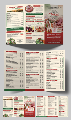 Menü-Design von Dzhafir für benateri's Itslisn gourmet deli & catering  | Design: #37634822