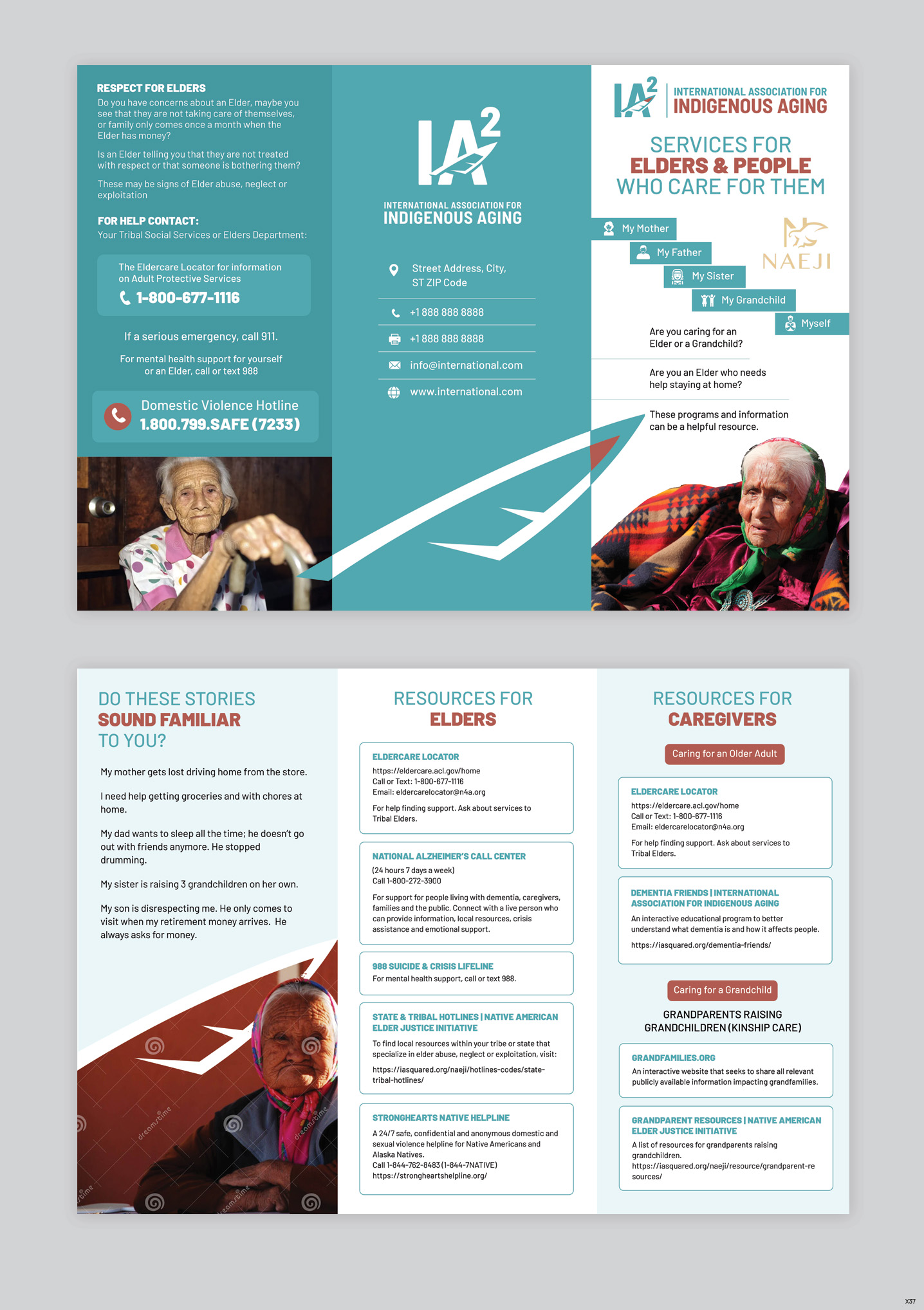 Brochure Design by pb for International Association for Indigenous Aging | Design #37649055