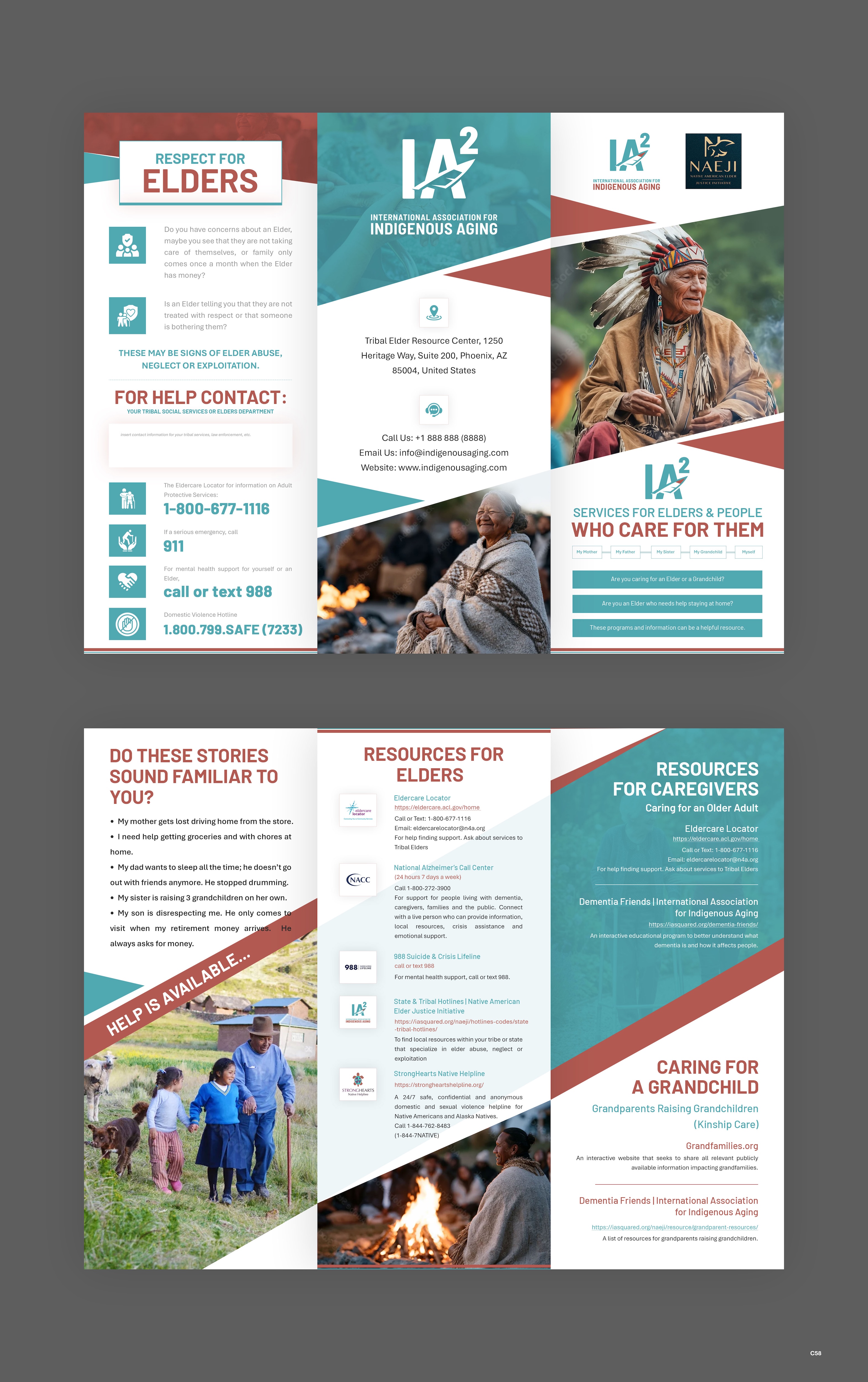 Brochure Design by pb for International Association for Indigenous Aging | Design #37649057