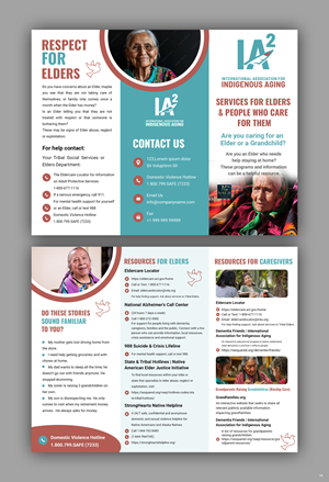 Brochure Design by pb for International Association for Indigenous Aging | Design: #37649059