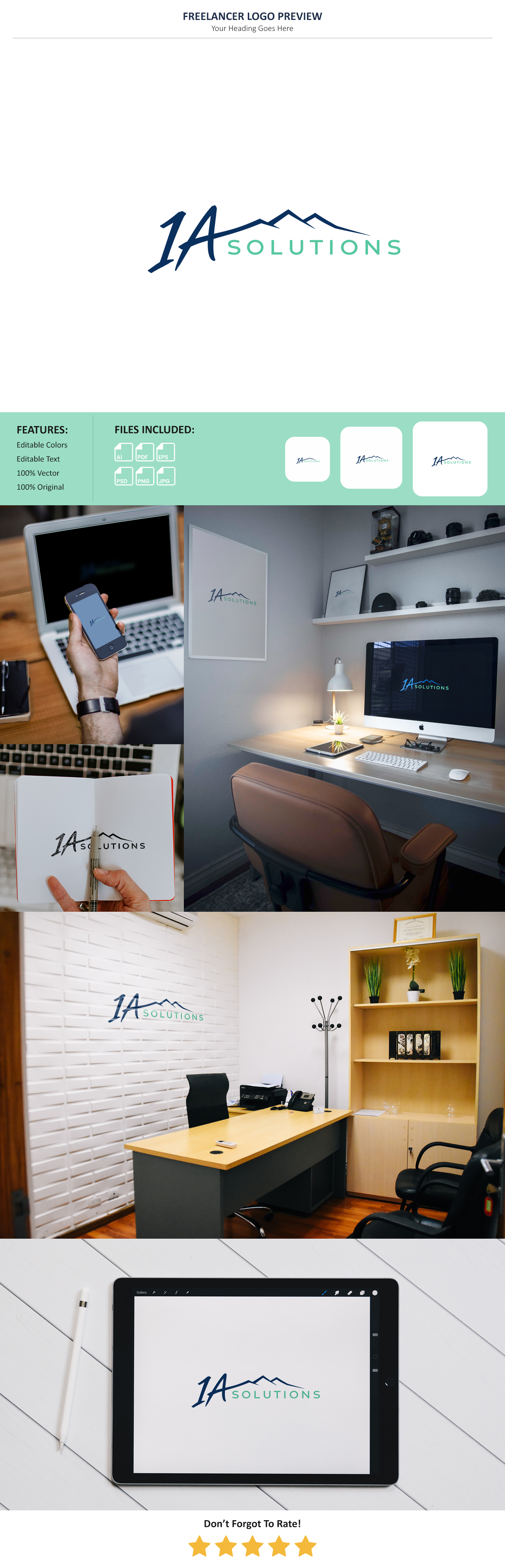 Logo Design by Pixel Signature for 1A Solutions LLC | Design #37652726