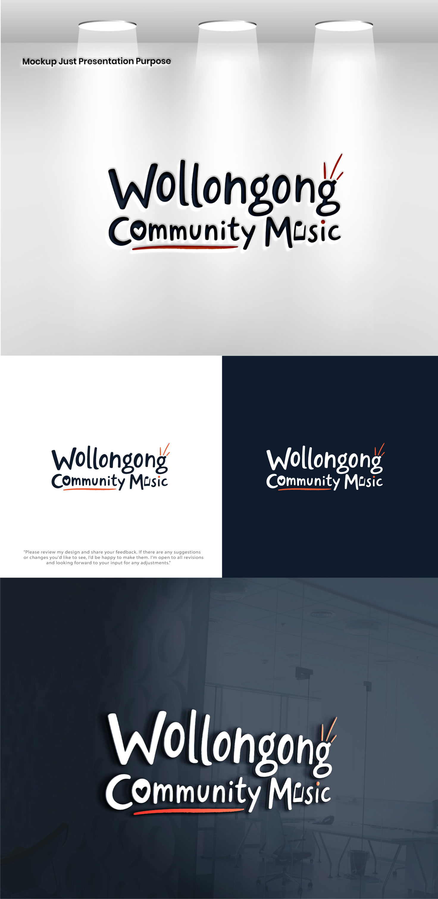Logo Design by Pixel Signature for Wollongong Community Music | Design #37655538