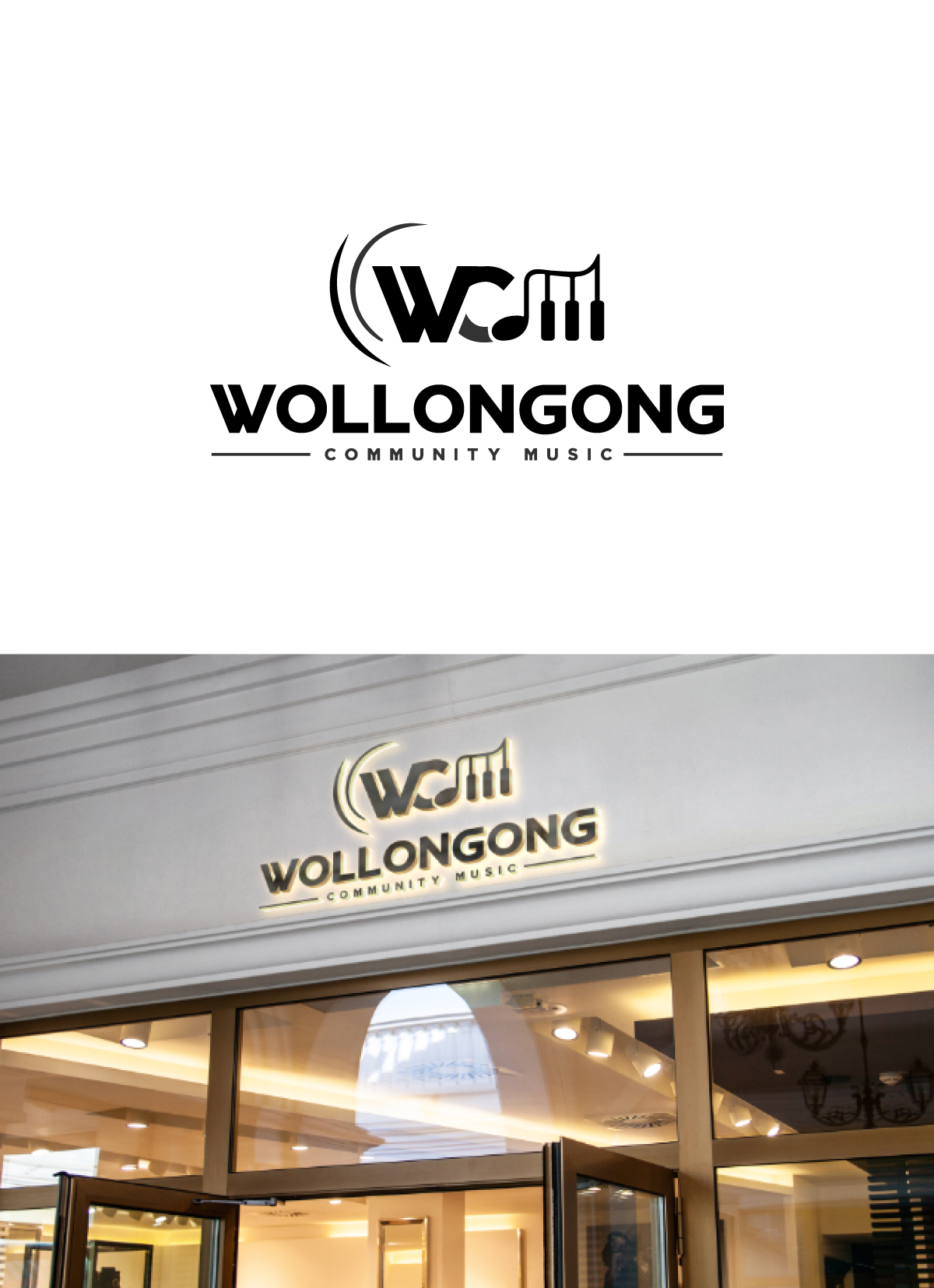 Logo Design by JMN Signatures for Wollongong Community Music | Design #37721263