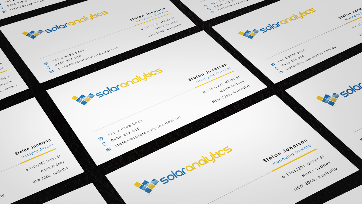 Business Card Design by Eggo May P for Solar Analytics | Design #3120038