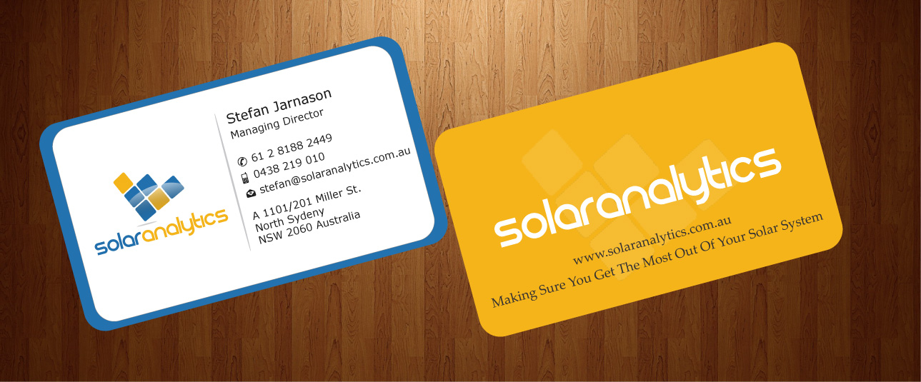 Business Card Design by harmi_199 for Solar Analytics | Design #3137712