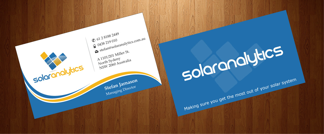 Business Card Design by harmi_199 for Solar Analytics | Design #3137728