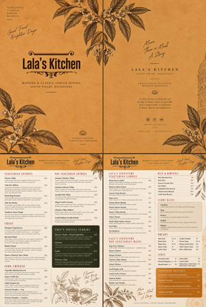 Menu Design by zeyartz for Sweta Pty Ltd | Design #37688143