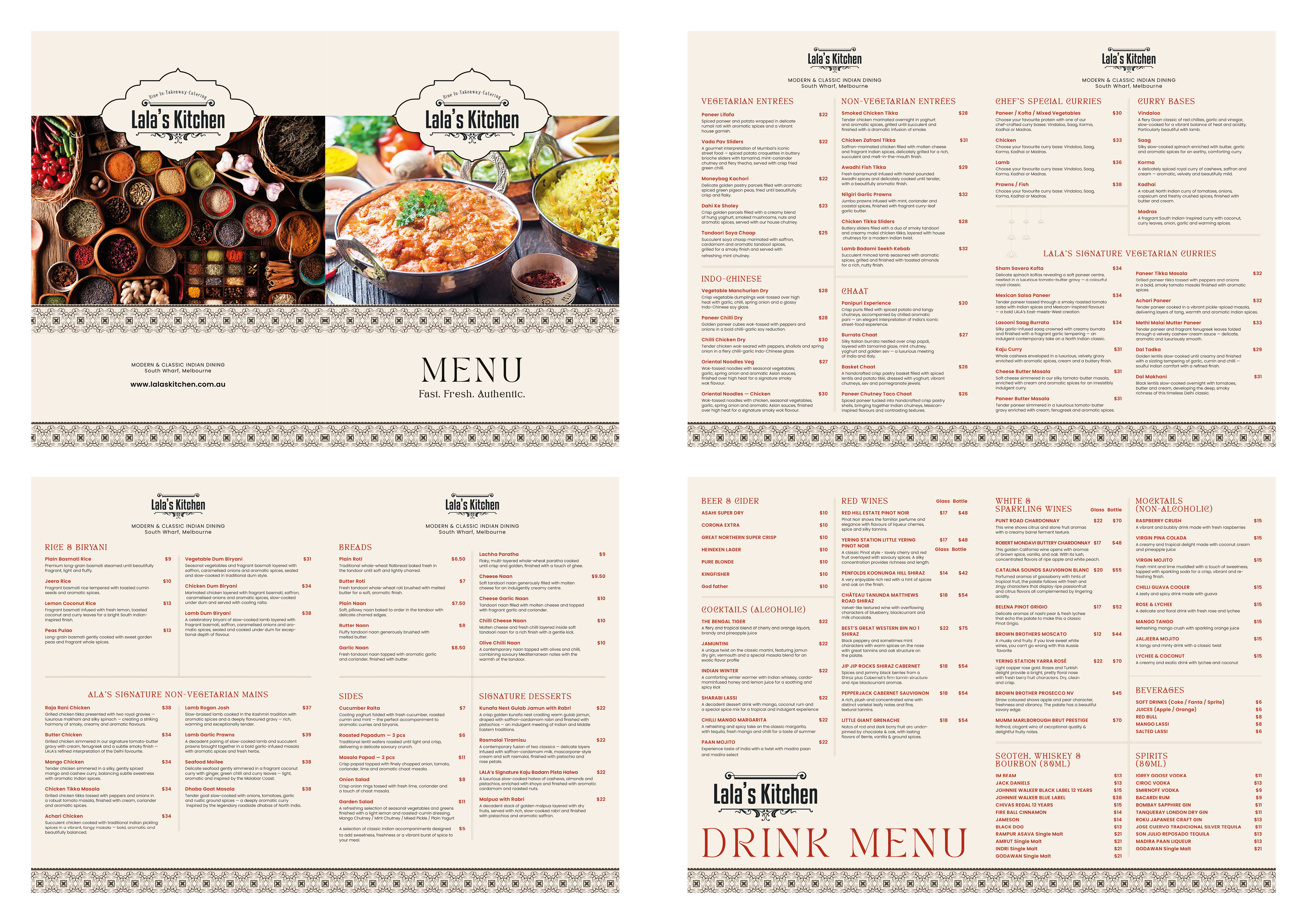 Menu Design by MarkoE for Sweta Pty Ltd | Design #37683097
