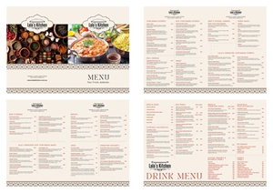 Menu Design by MarkoE for Sweta Pty Ltd | Design #37683097