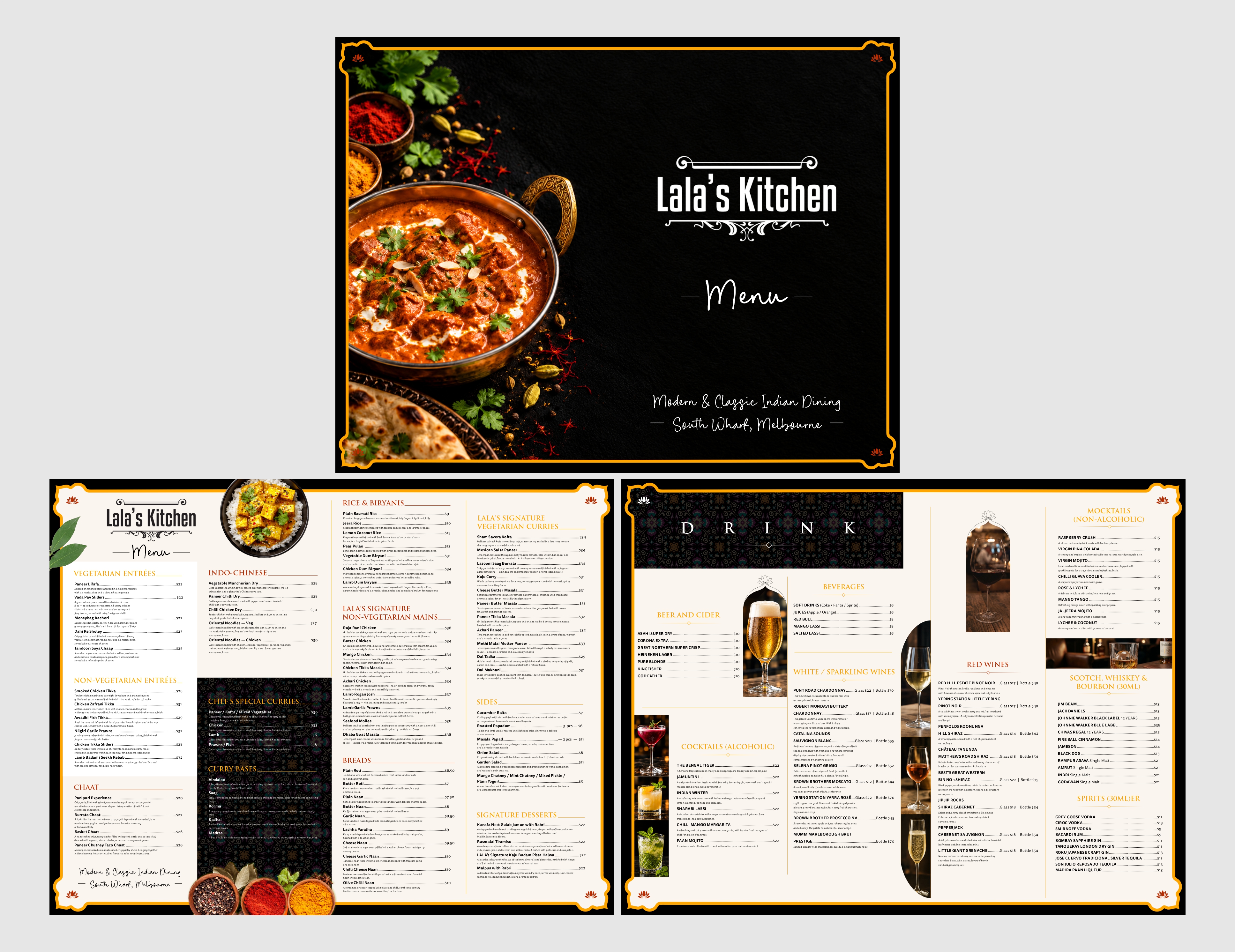 Menu Design by erikdesign for Sweta Pty Ltd | Design #37681158