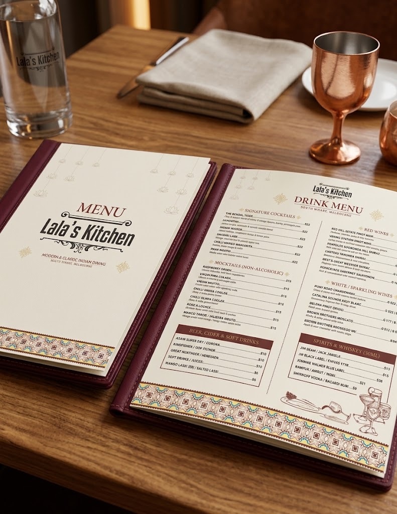 Menu Design by HamzaForge for Sweta Pty Ltd | Design #37677590
