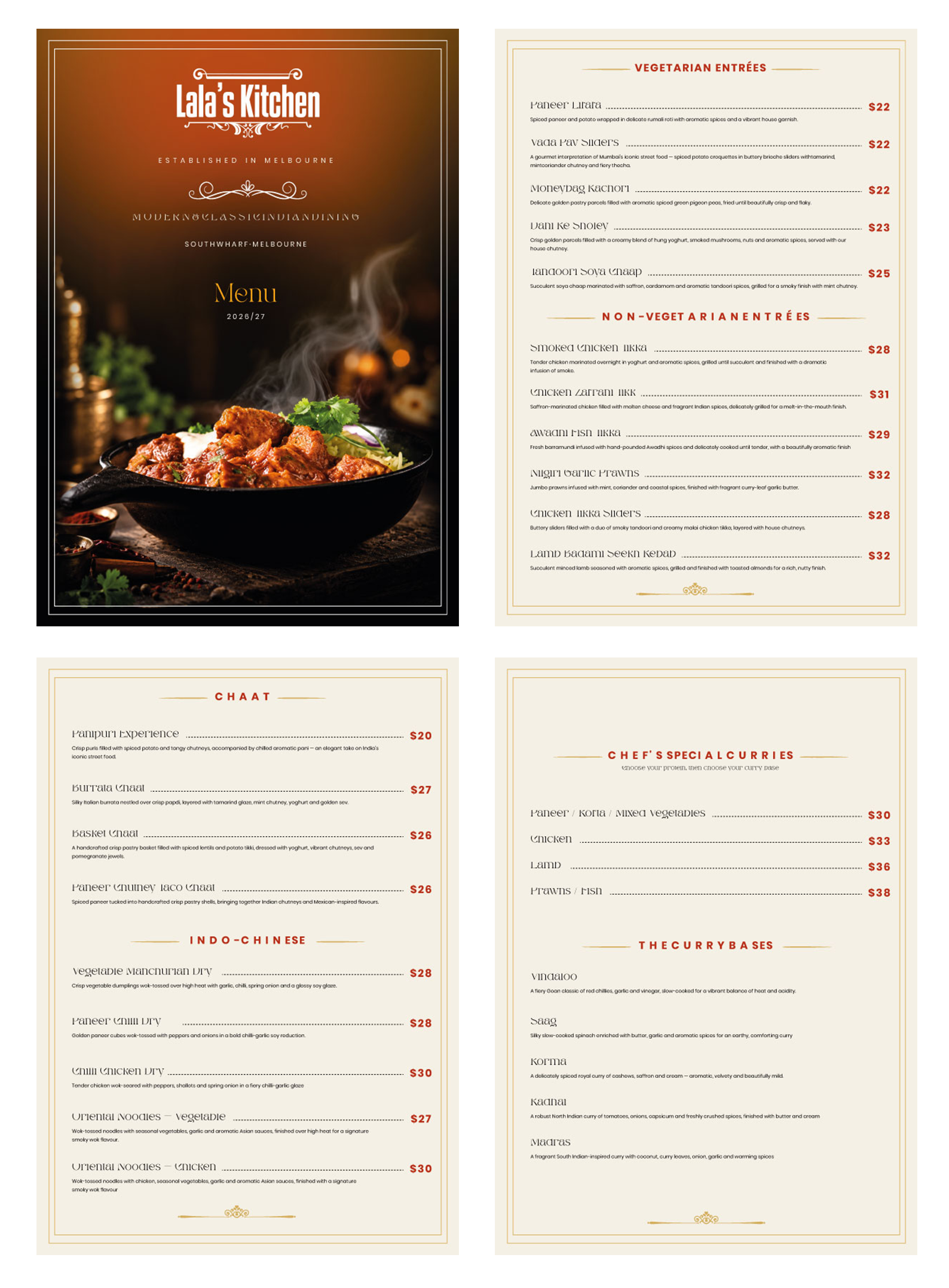 Menu Design by arijit chowdhury for Sweta Pty Ltd | Design #37678006