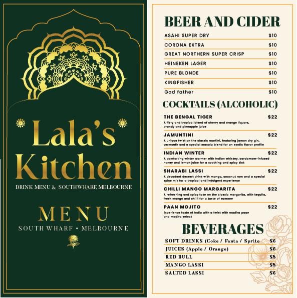 Menu Design by Sunil Peter for Sweta Pty Ltd | Design #37685611