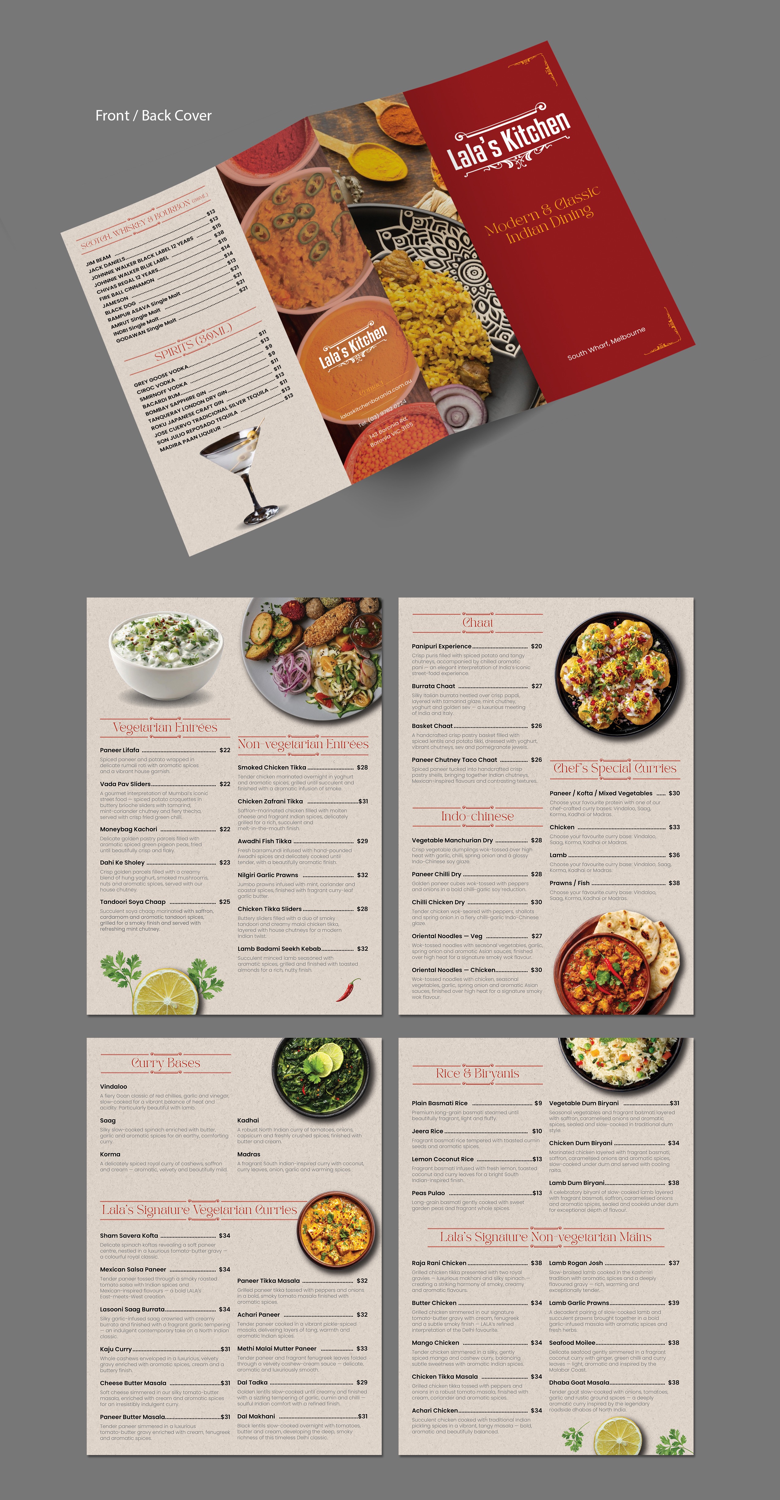 Menu Design by Impressive Designs for Sweta Pty Ltd | Design #37677594