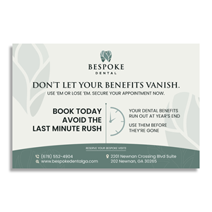 Postcard Design by Harold C for Bespoke Dental | Design: #37764436