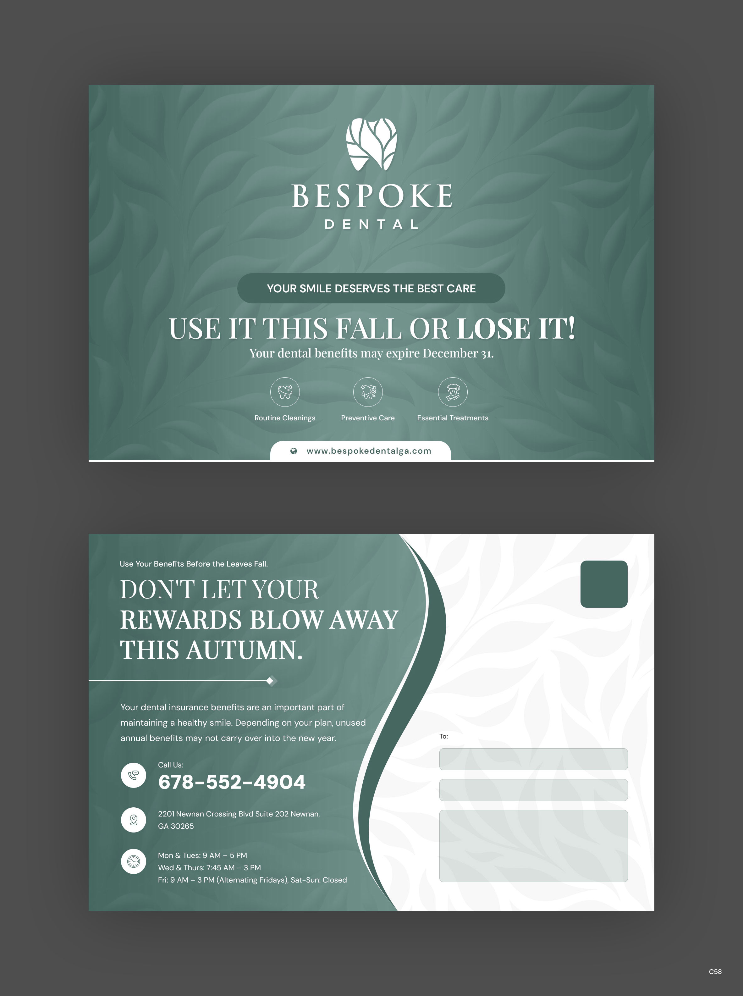 Postcard Design by pb for Bespoke Dental | Design #37801845