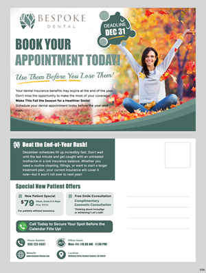 Postcard Design by pb for Bespoke Dental | Design: #37801855