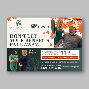 Postcard Design by debdesign for Bespoke Dental | Design: #37803618