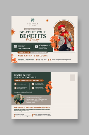 Postcard Design by debdesign for Bespoke Dental | Design: #37803619