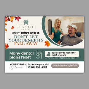 Postcard Design by debdesign for Bespoke Dental | Design: #37803637
